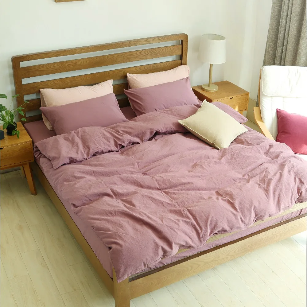 Фиолетовый пододеяльник чистая белье постельное Спальня постельных