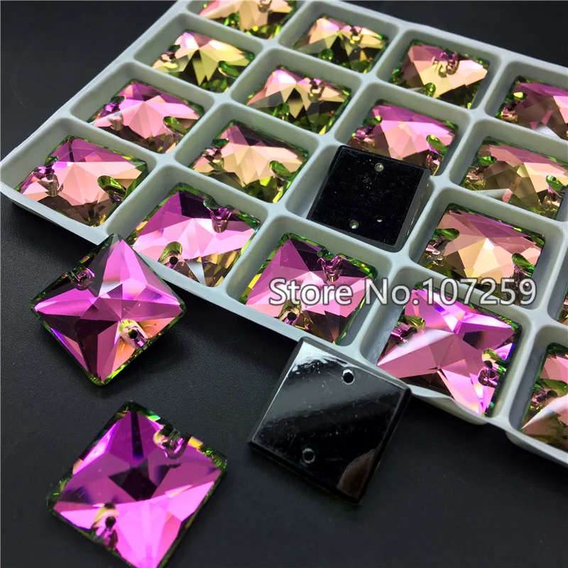 TopStone Square Shape Sew On Stones K9 Crystal Glass Sewing Rhinestones For Jewelry Dress Clothes | Дом и сад