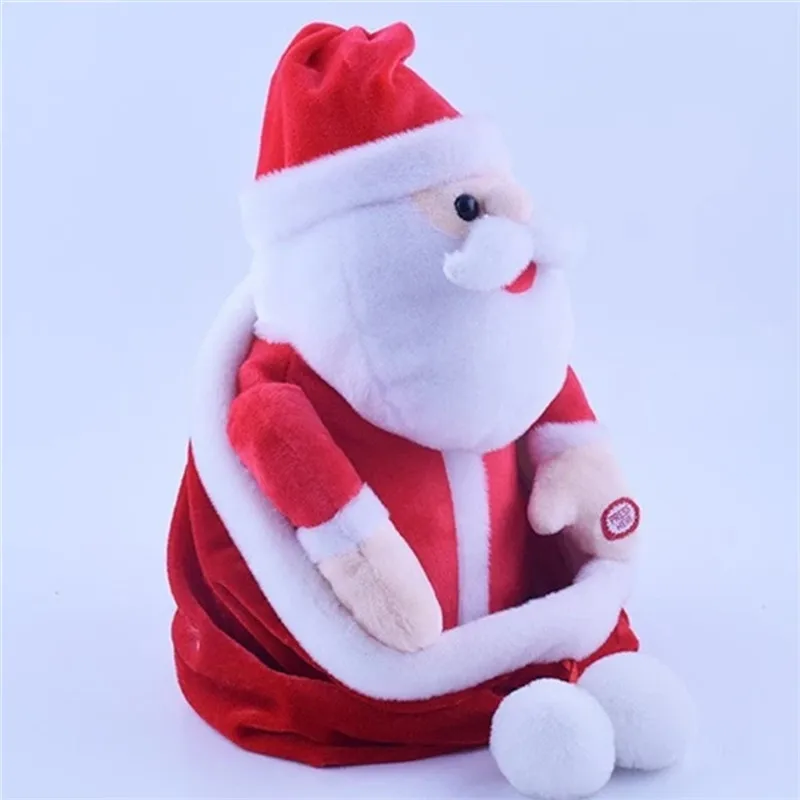 25 см PeekBoo пение Санта Клаус Электрический плюшевые куклы мягкие Kriss Kringle Hide Seek музыкальный интерактивная игрушка подарок для Рождество