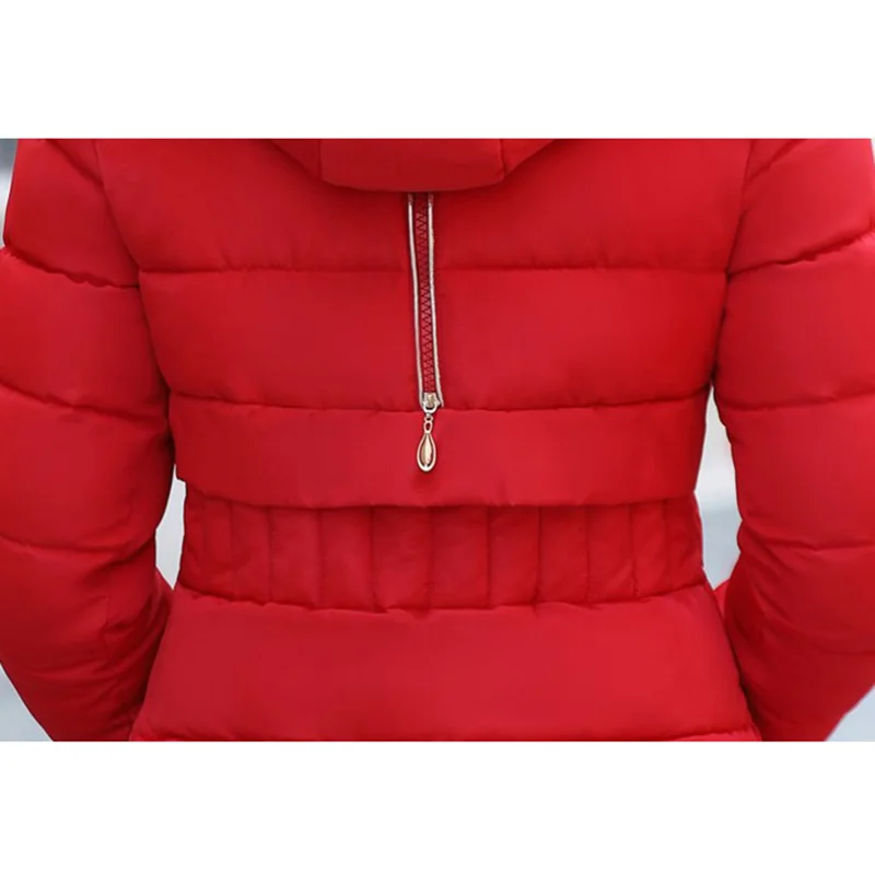 Женская парка с искусственным мехом на воротнике черная Толстая куртка