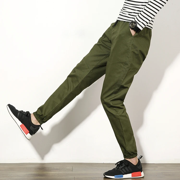 Шаровары новый стиль мода 2016 мужские брюки Узкие тренировочные падение