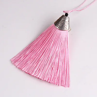 Pink Tassels 20 шт. металлические шапки кисточки бахрома Кулон DIY Материал полиэстер шнур вечерние кисточки отделка Шторы Декор кисточки ленты аксессуары - Цвет: Pink Tassels