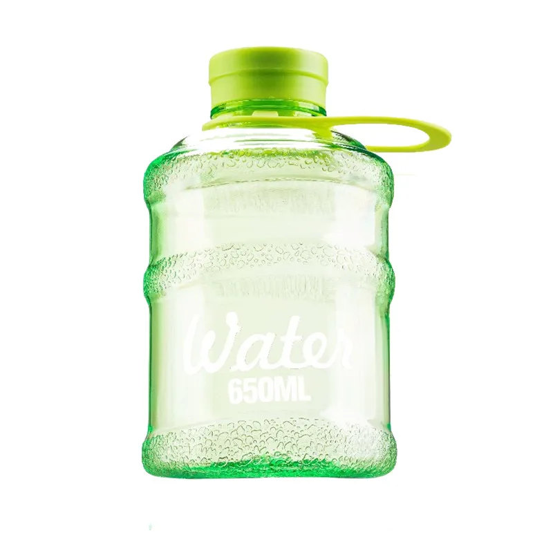 650ml green Hoomall 650/1000 мл пластиковые герметичные бутылки с ручкой, портативная Студенческая бутылка для воды для путешествий, для прогулок на велосипеде, кемпинга - Цвет: 650ml green