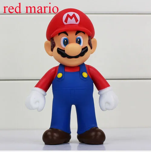 Free Shipping Super Mario Figure Toy Luigi PVC Doll Toys Fire Action Figures For Gift | Игрушки и хобби