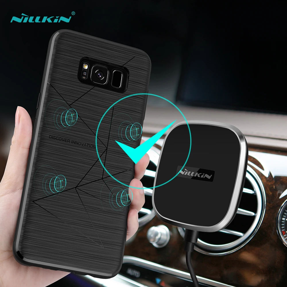 Nillkin QI wireless receiver transmitter Back Cover For Samsung galaxy s8 Plus case suitable for Magnetic Phone Holder 6.2 inch |