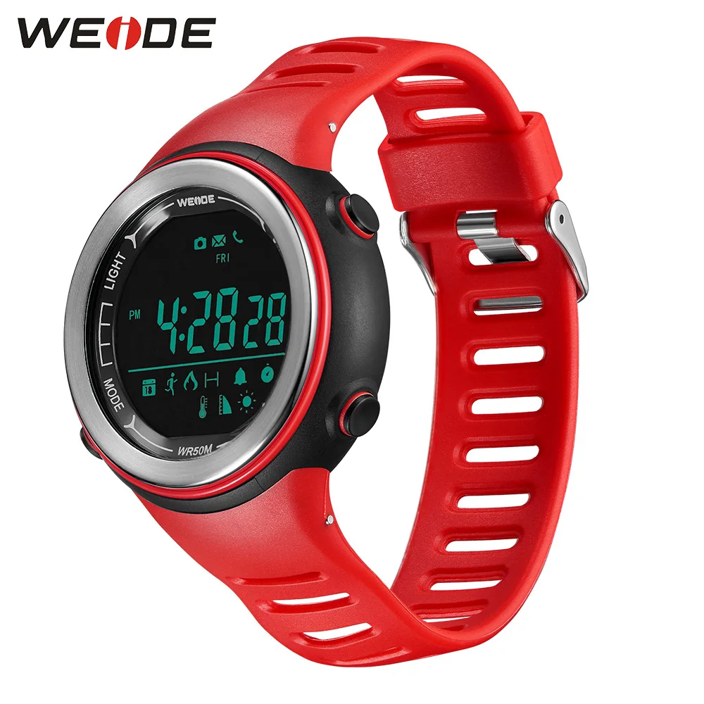 WEIDE спортивные Смарт-часы с ЖК-дисплеем цифровой счетчик шагов Bluetooth Монитор