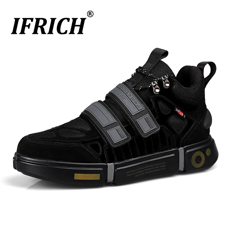 Ifrich/Новинка; Молодежная повседневная мужская обувь; модная мужская прогулочная обувь; роскошные фирменные оригинальные повседневные кроссовки; Дизайнерская обувь на плоской подошве с высоким берцем