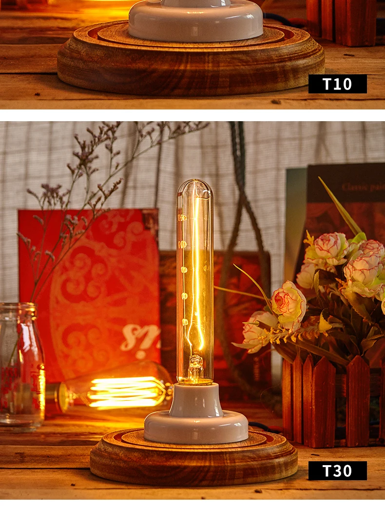 EL ретро Edison LED светильник лампочка E27 E14 40W 220V ST64 C35 G80 G95 T45 T30 T185 T10 A19 ST64 ампулы лампы Винтаж ламп Эдисона