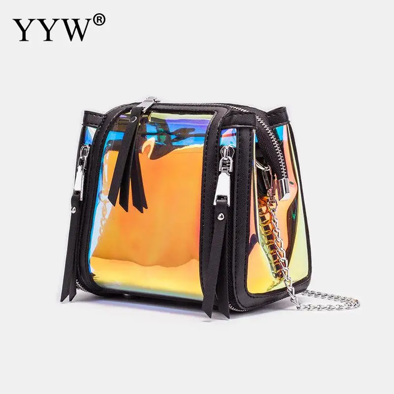 Женская маленькая квадратная сумка через плечо сумки-мессенджеры из ПВХ женская