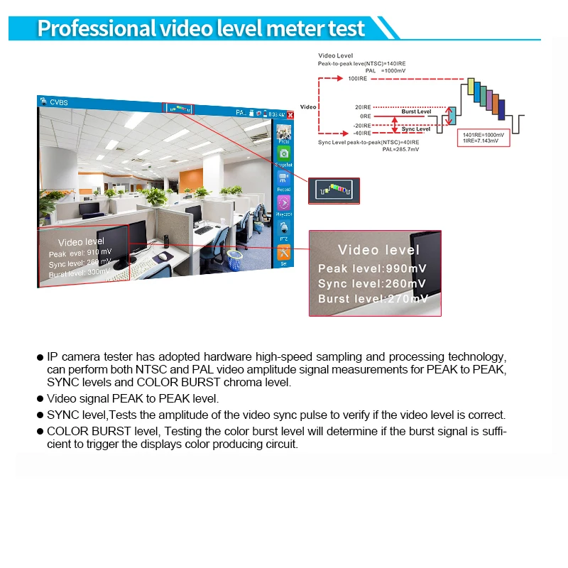 7 inch Touch Screen CVBS 4K 5MP AHD 8MP CVI TVI IP Camera Tester 5 in 1 CCTV Support WiFi/ Cable Tracer Security | Безопасность и