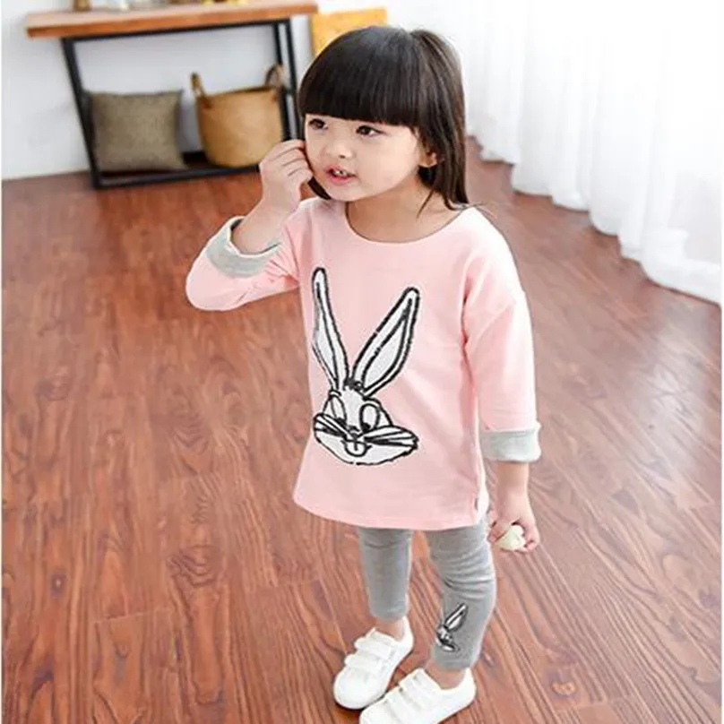 2 шт. весна осень девушки комплект одежды детская одежда костюм Младенца