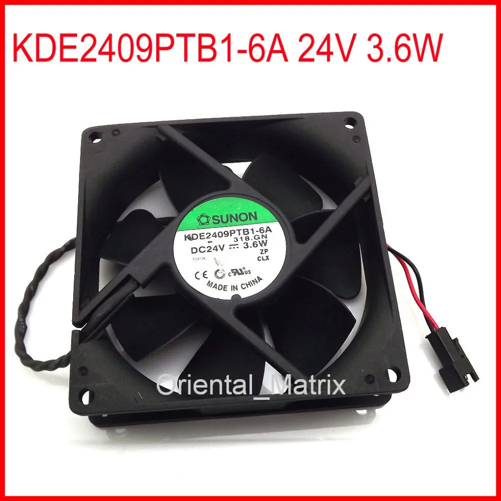 KDE2409PTB1-6A 24 В 0.15A 3,6 Вт 90*90*25 мм охладитель охлаждающий инвертор Вентилятор 2Pin