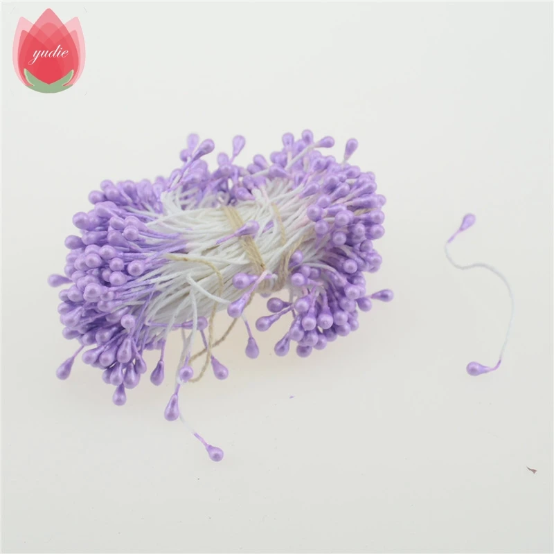 light purple 300 шт Мини жемчужная тычинка сахар ручной работы искусственный цветок для свадебного украшения DIY Скрапбукинг декоративный венок поддельные цветы - Цвет: light purple