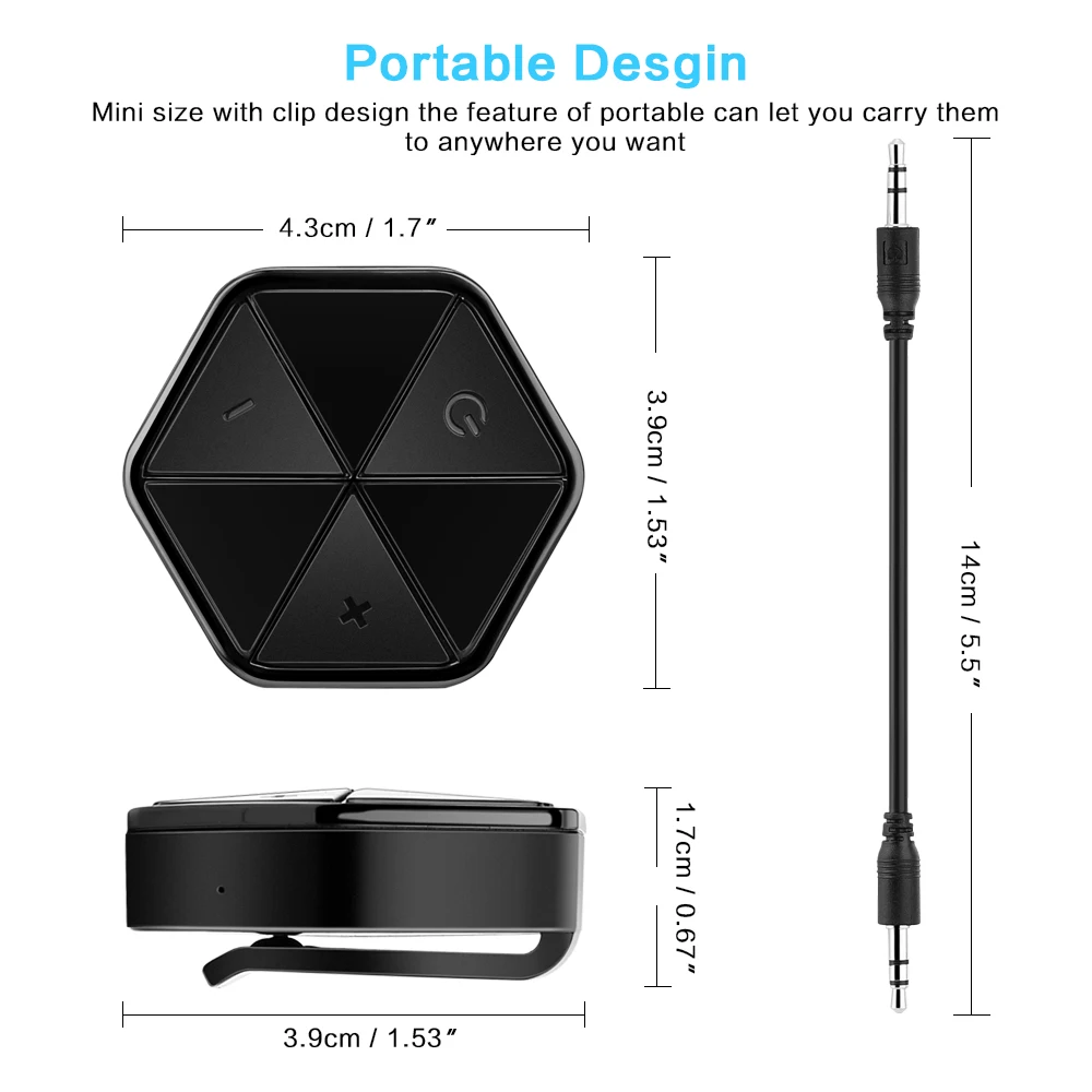 4,1 Беспроводной Bluetooth приемник 3,5 мм Aux приемник аудио стерео музыкальный приемник Bluetooth аудио адаптер автомобильный Aux приемник
