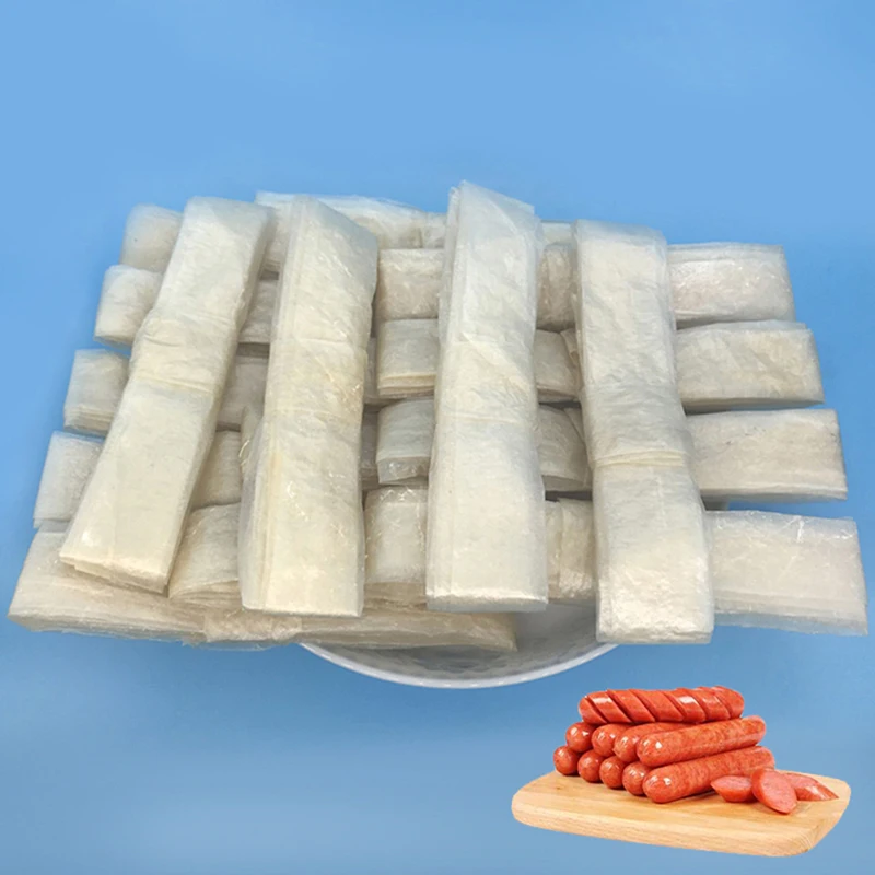 Упаковка для колбасных изделий хот дога наполнение мяса вручную естественное