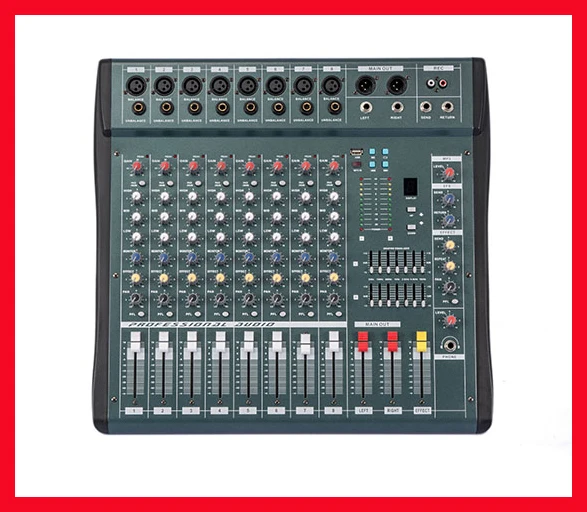 Новинка MX806 профессиональный звуковой микшер 8 каналов DJ двойной 7-полосный