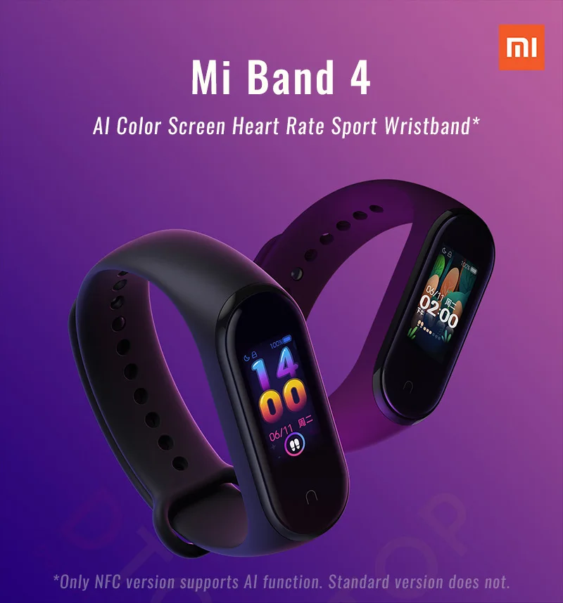 Оригинальная китайская версия Xiaomi mi Band 4 Smart mi band 4 браслет пульсометр фитнес 135 мАч OLed экран Bluetooth 5,0 Xiaomi mi jia