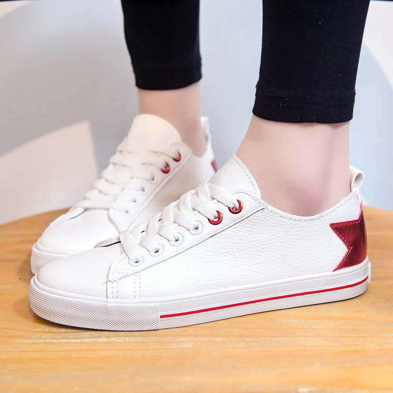 2018 летняя новая модная женская обувь повседневная на плоской подошве звезда