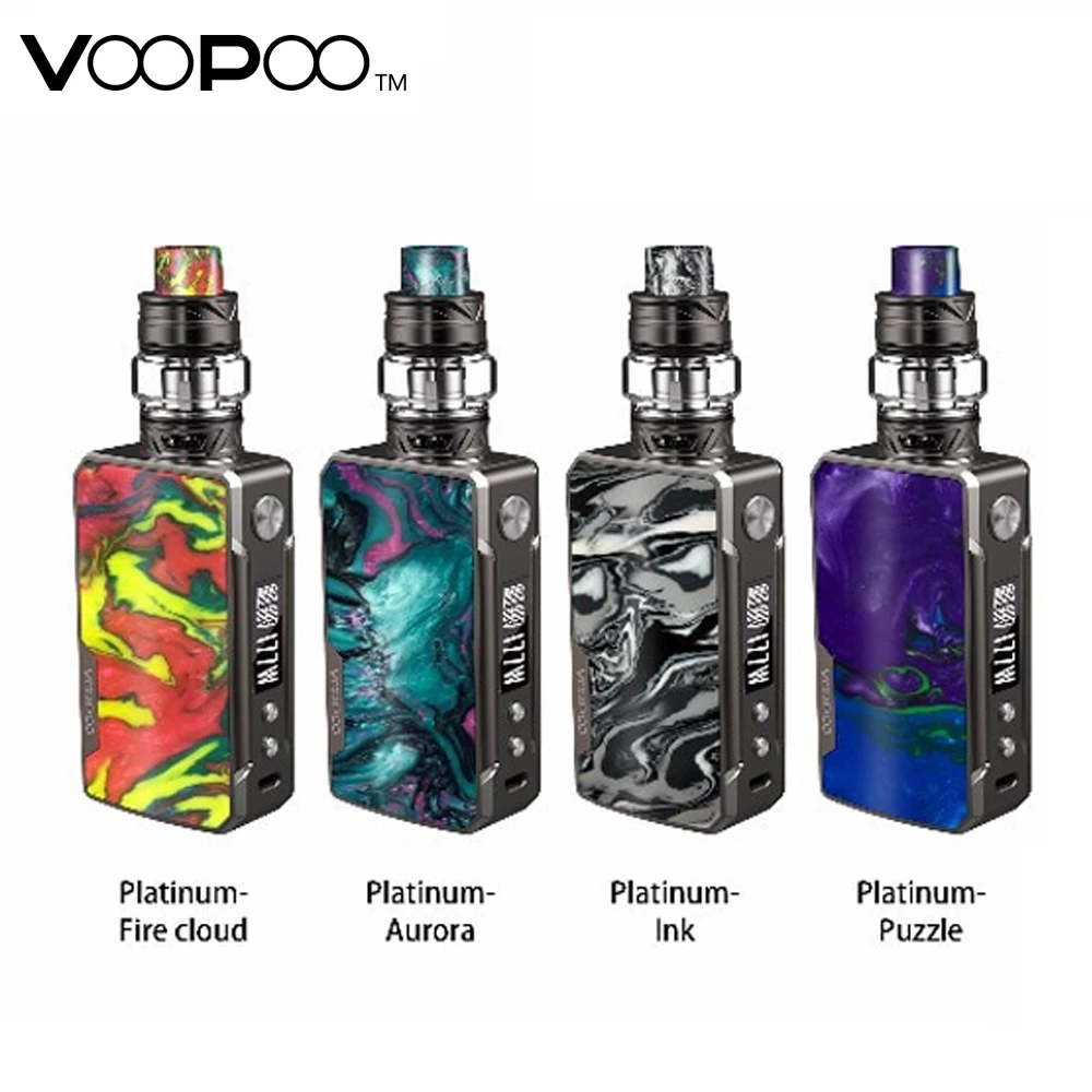 В наличии VOOPOO DRAG 2 комплект из платины 5 мл Uforce T2 Tank с 177 Вт электронная сигарета mod