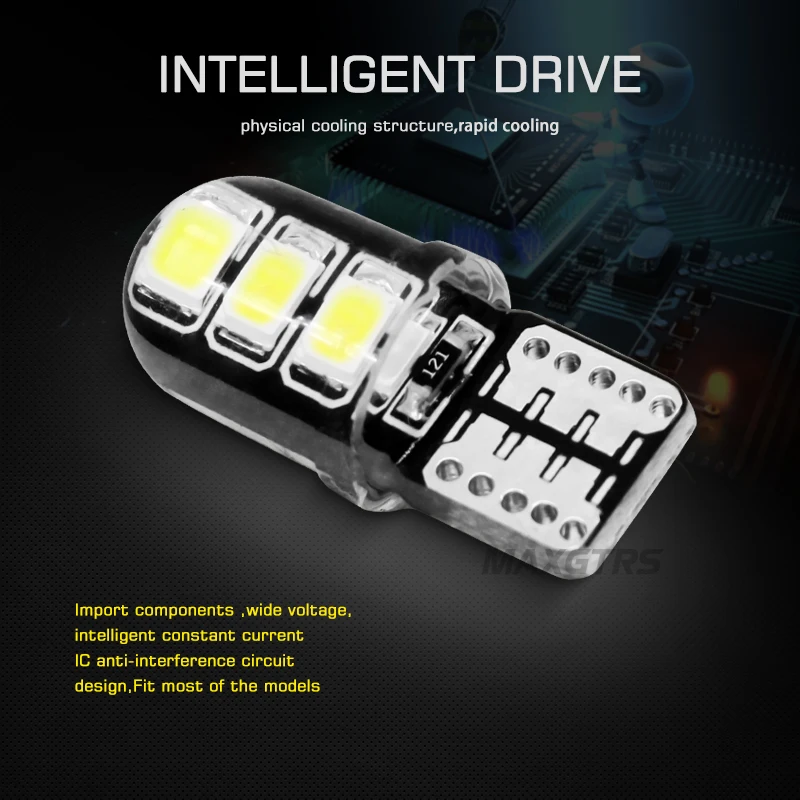 10X Высокая мощность 2835 Чип T10 W5W 15 Вт 194 168 Автомобильный светодиодный DRL для чтения внутри Карта Купол боковой индикатор светильник s автомобильный светильник источник
