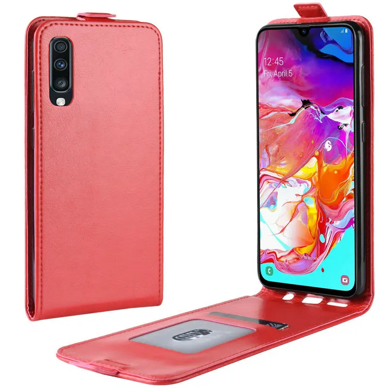 Брендированный флип-чехол из кожи для samsung Galaxy A70 A40 A30 A50 для samsung Galaxy A20e A20 A10 Ретро Бумажник чехол для телефона чехол