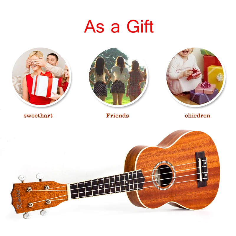 Укулеле Kmise сопрано красное дерево 21 дюйм 4-струнная Гавайская гитара Ukelele Uke с