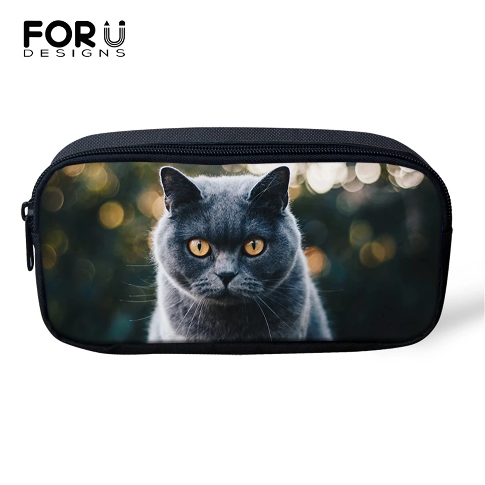 Косметички FORUDESIGNS с милыми толстыми кошками для женщин Мультяшные женские