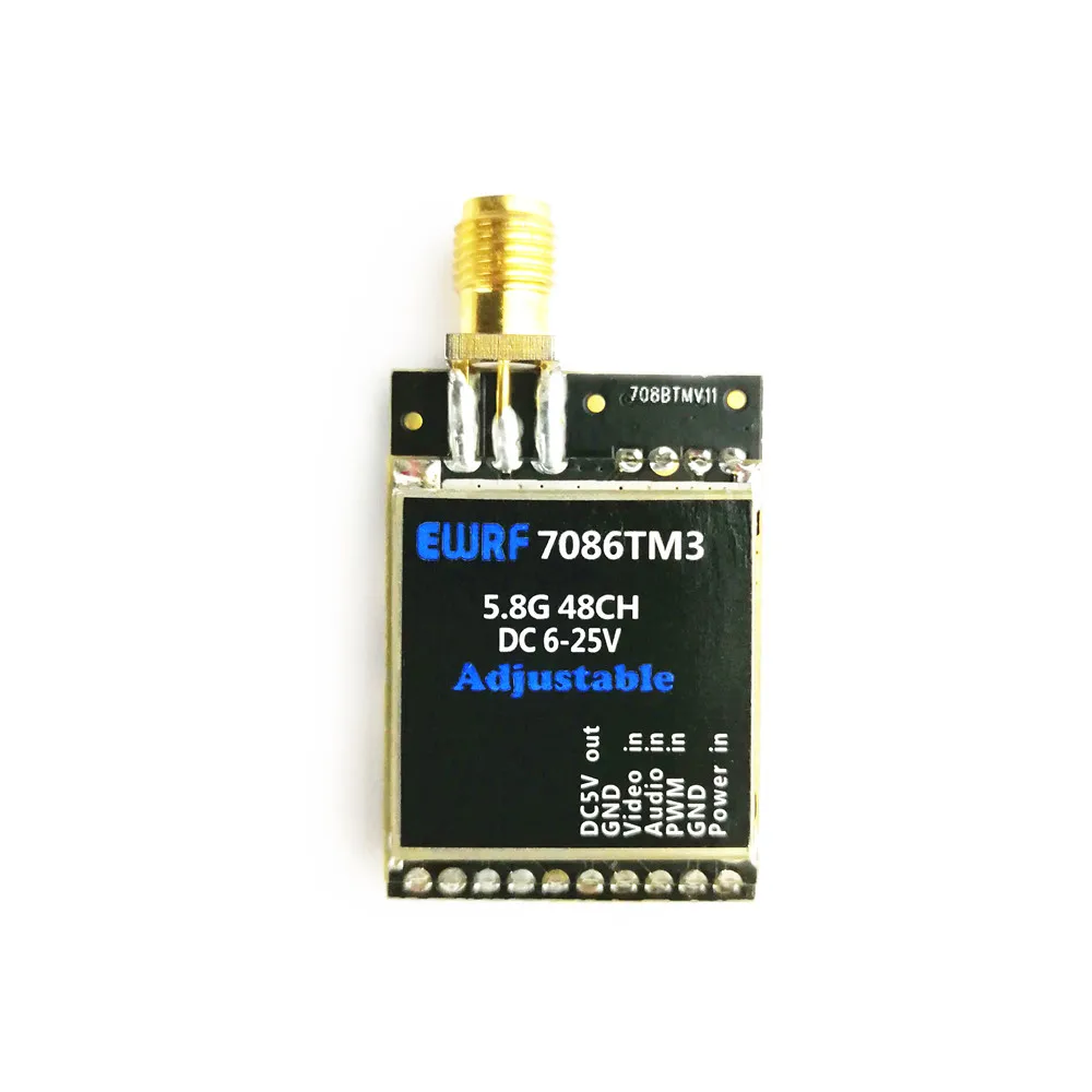 EWRF 7086TM3 5 8G 48CH 25/200/600 мВт переключаемый Raceband Беспроводной FPV аудио видео передатчик