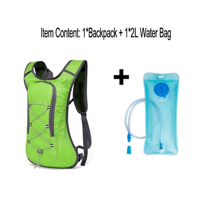 Green and Water bag HU WAI JIANFENG 10L водонепроницаемый велосипедный рюкзак, мужская женская сумка для воды для горного велосипеда, нейлоновый рюкзак для велоспорта, туризма, кемпинга, гидратации - Цвет: Green and Water bag