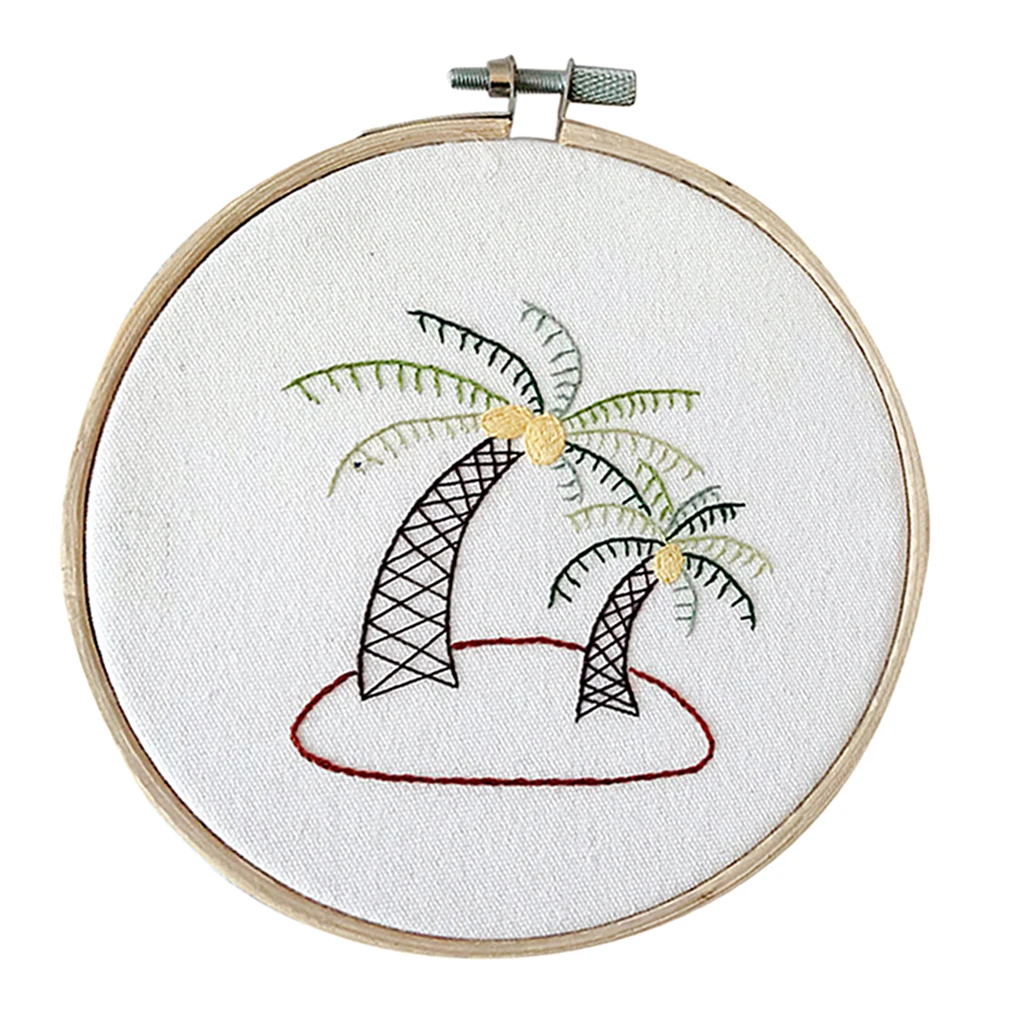 Наборы ручной вышивки DIY с цветами наборы вышивки крестиком 3D Рукоделие Печатный холст с обручем для начинающих качели ремесло Домашний декор