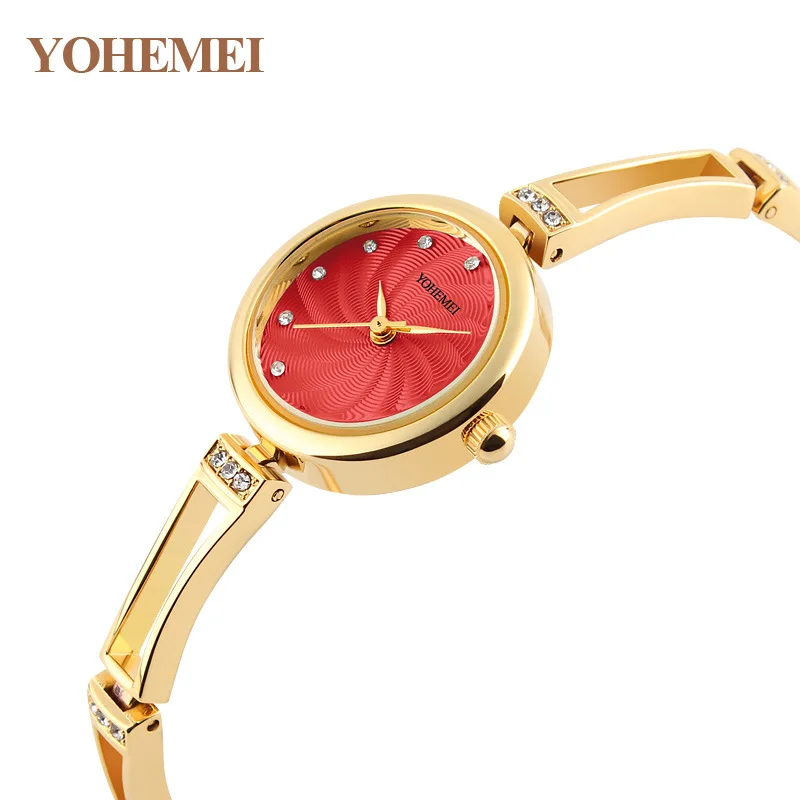 Yohemei Женская одежда Мода кварцевые часы ювелирные изделия застежка браслета