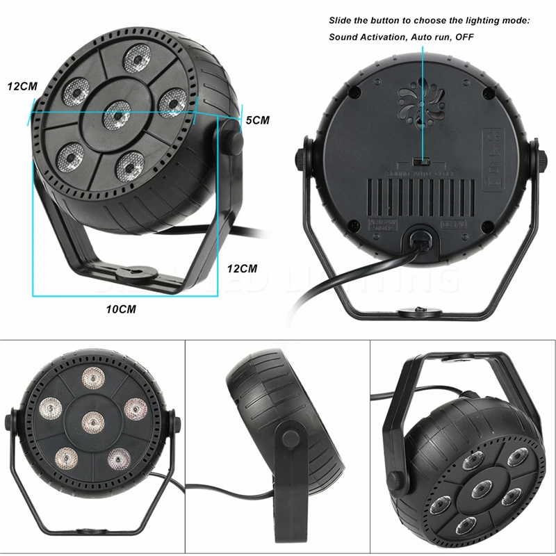 AC85 265V портативный 6 Led 3 в 1 Par сценический светильник 18 Вт Дискотека вечерние s