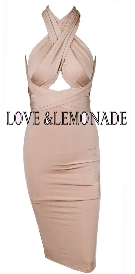 Love& Lemonade Сменные ремни по колено платье TB 8225