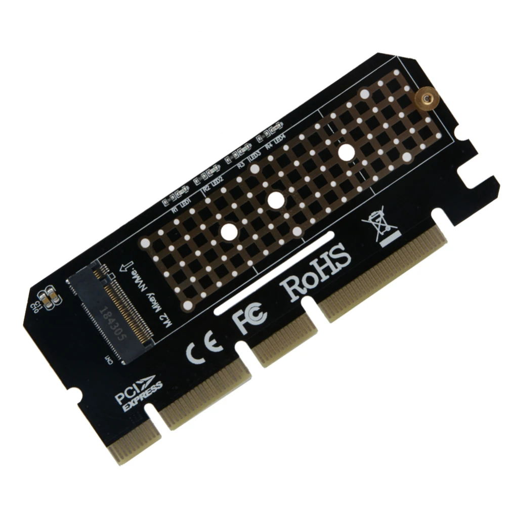 Адаптер M.2 PCIe SSD для PCI-e x4/x8/x16 конвертерная карта ПК Led расширения компьютерный
