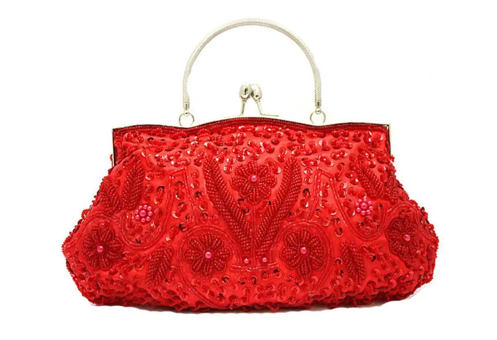 Women's Sequined Pearl Encrusted Evening Bag Wedding Clutch woman bags fashion 2014 designers christmas black friday | Багаж и сумки