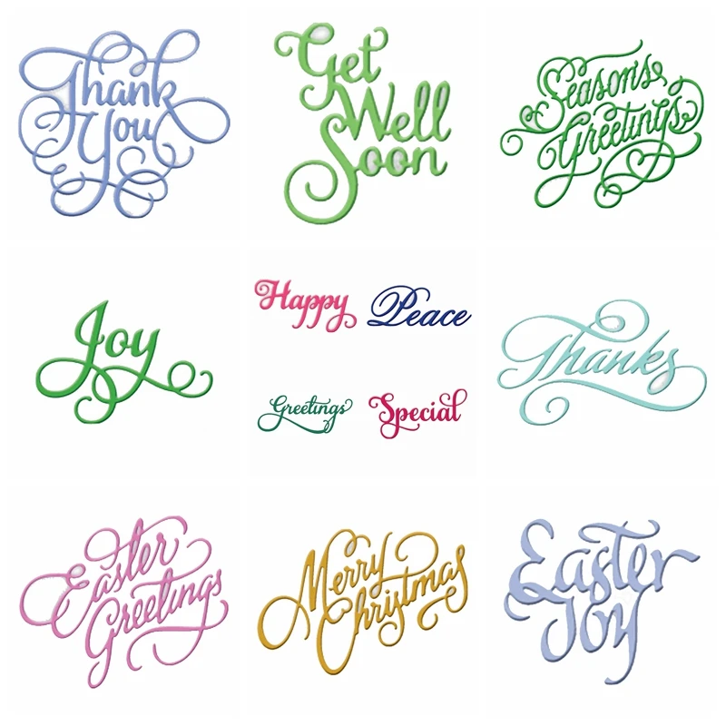 Классические трафареты Grace Letters Joy Happy Thanks для скрапбукинга DIY декоративные штампы