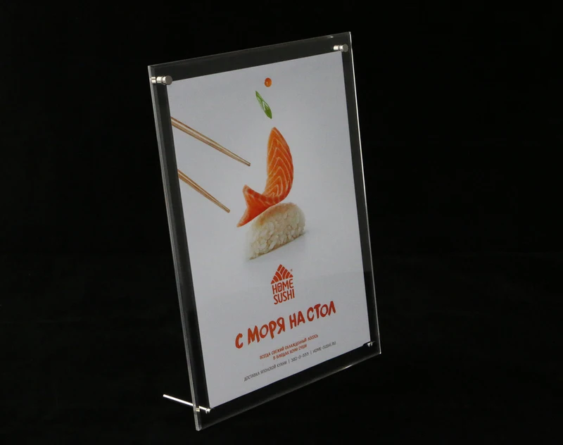 6 дюймов настольная акриловая фоторамка из плексигласа рекламный дисплей