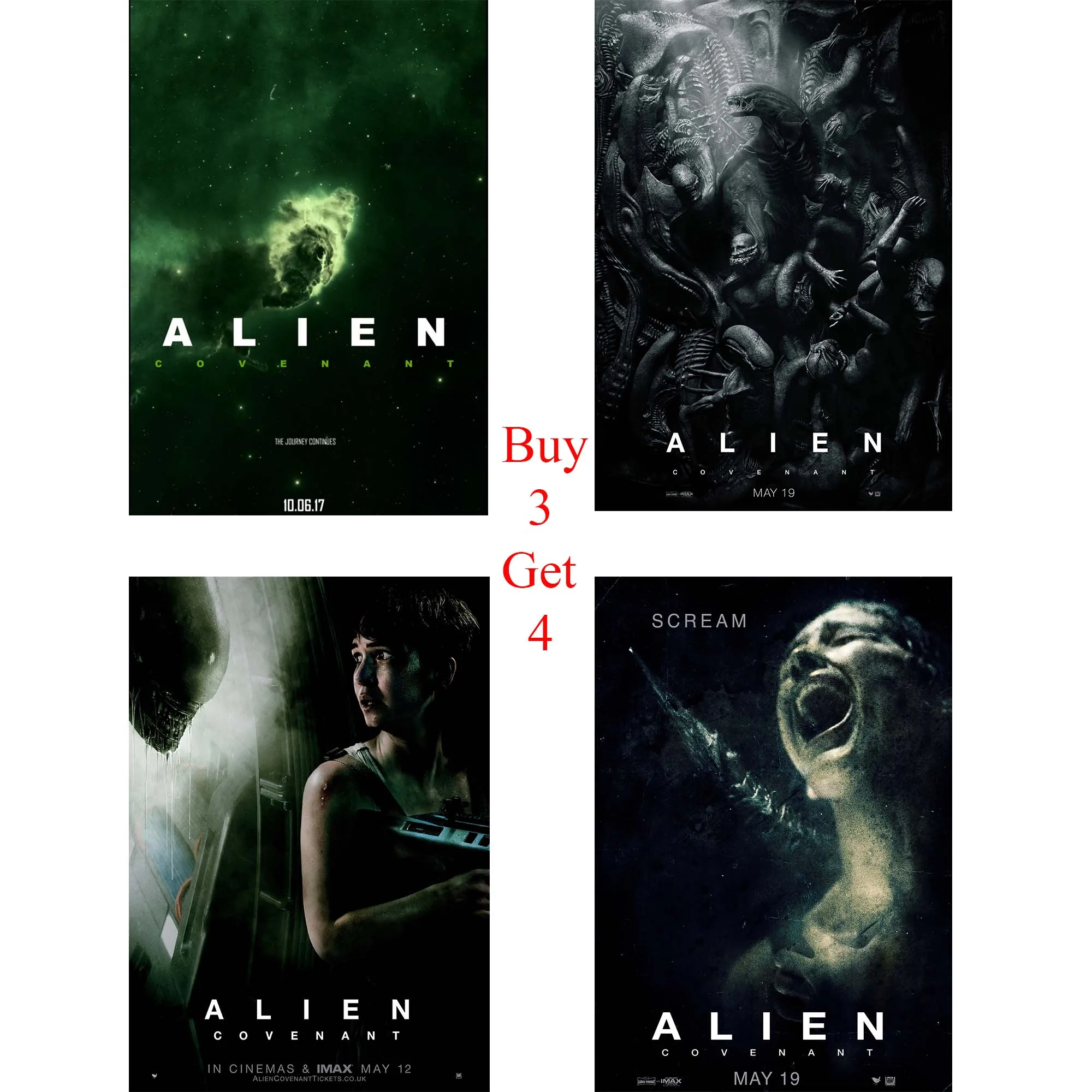 Инопланетяне постеры белая бумага с покрытием печать наклейки на стену