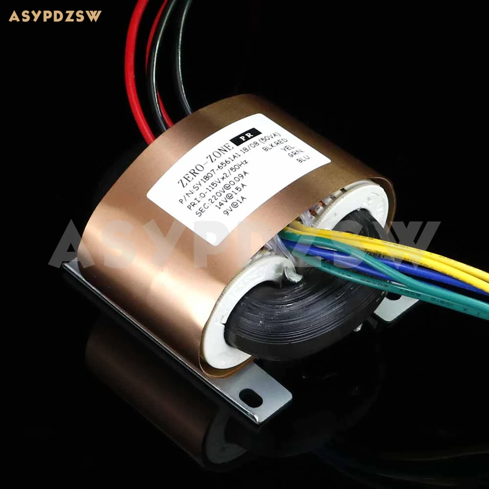 Hi-Fi PRT08A из бескислородной меди, R сердечника трансформатора Выход 220V+ 14В+ 9V с медной фольги щит