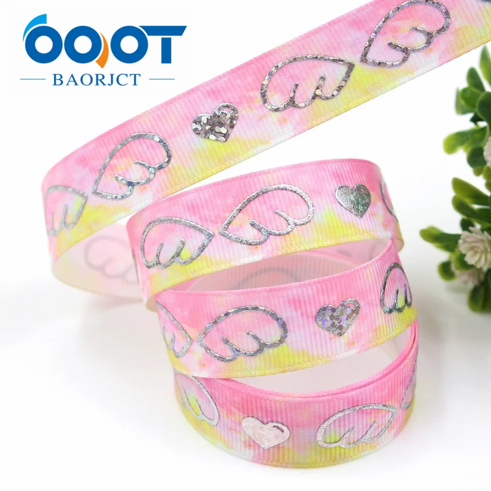 OOOT BAORJCT I 19326 729 10 ярдов 16 мм Лазерная Серебряная Милая мультяшная печатная лента из