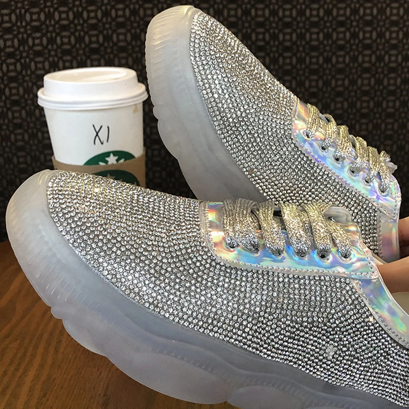 Брендовые женские прозрачные кроссовки на толстой подошве женская обувь