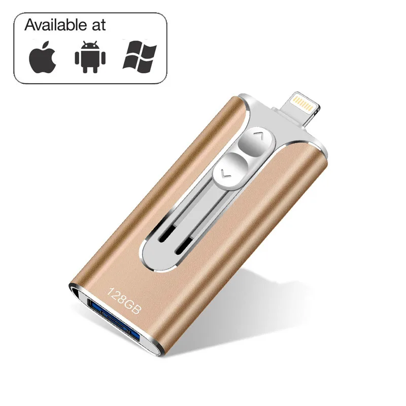 

3 in 1 USB Flash Drives for iPhone/Android 16G 32GB 64GB 128GB USB Stick OTG Pen Drive Usb 3.0 External Thumb Drive Memory Stick