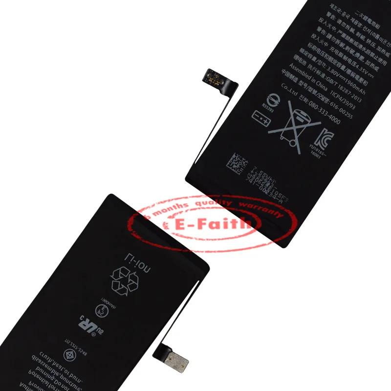 10 Шт. 2017 100% Новый Телефон Литий-Ионный полимерный Аккумулятор Для iPhone 7 Емкость 1960