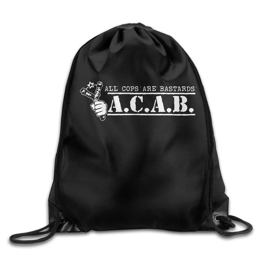 SAMCUSTOM ACAB 3D печати Плечи сумка рюкзак из ткани для мужчин и женщин порт Drawstring
