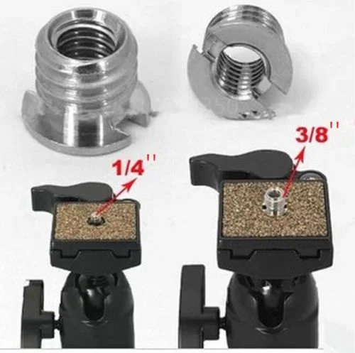 Винты для SLR-камеры штатива монопода внутренней резьбы от 1/4 до 3/8 дюйма