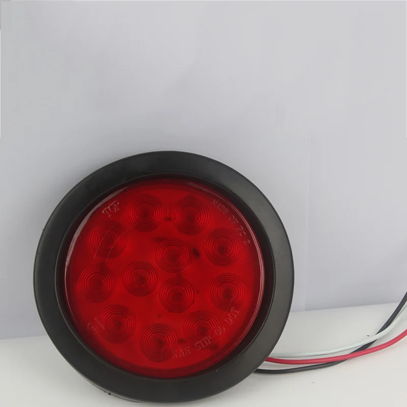 2 шт. 12LED грузовик задние фонари 4 дюйм (ов) Круглый Предупреждение лампа для 24V