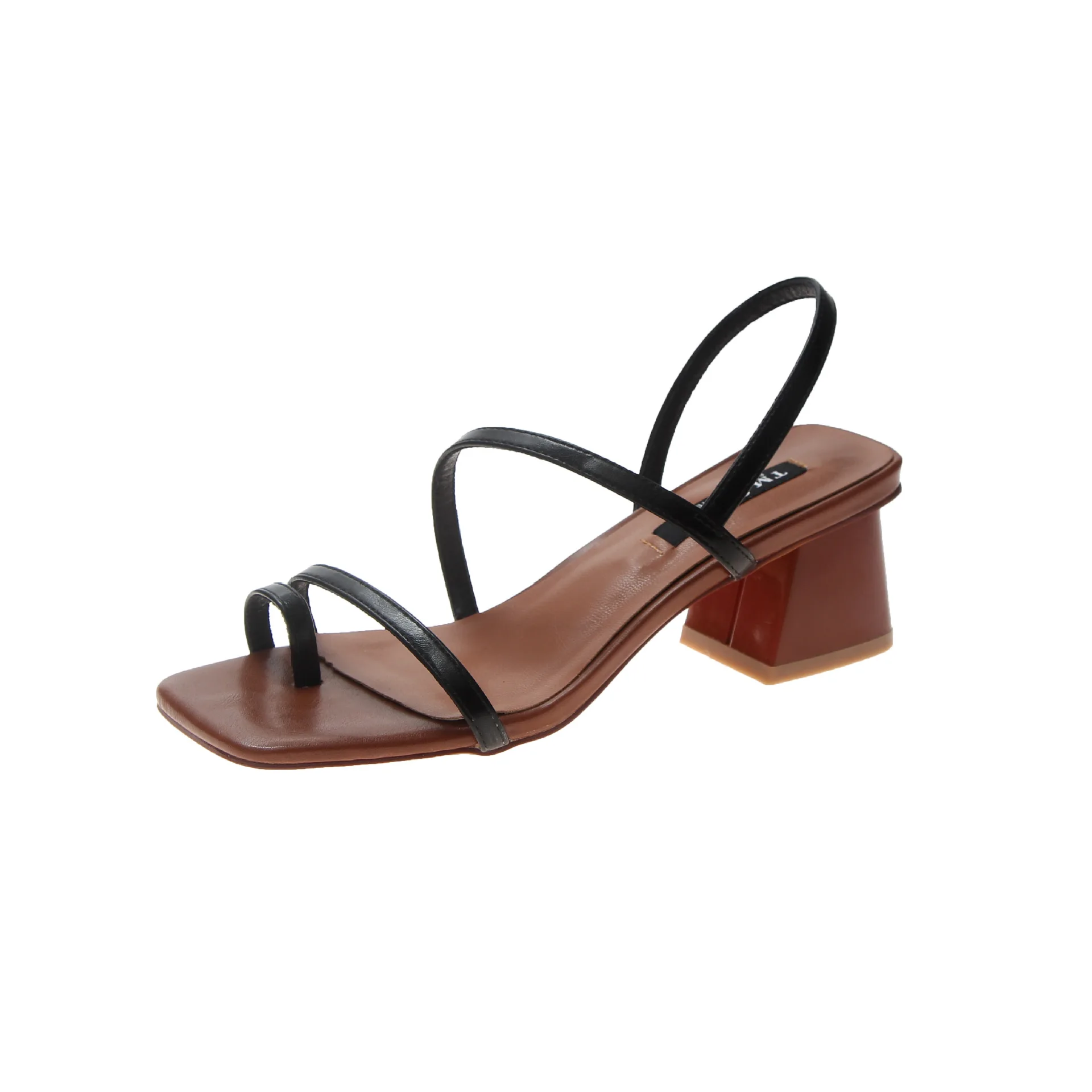 Сандалии гладиаторы на высоком каблуке с ремешком щиколотке Женские сандалии в