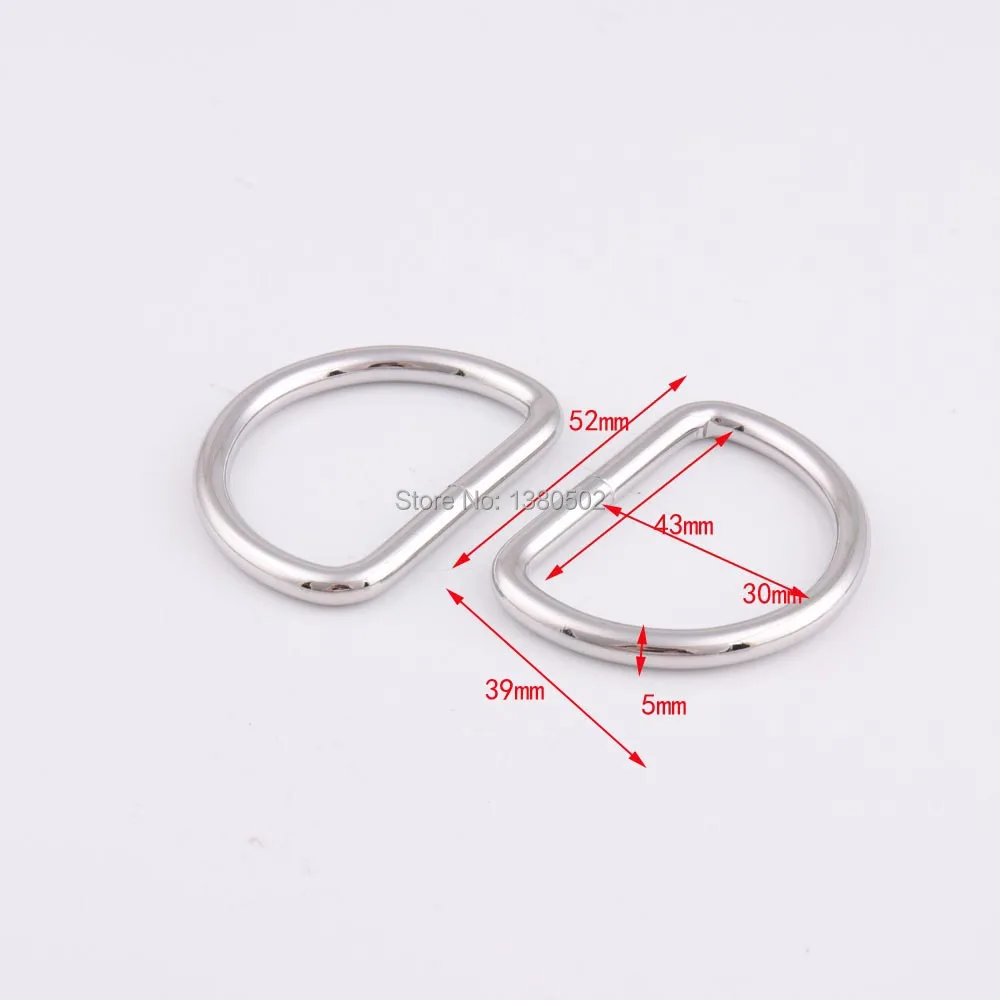 5 шт./лот серебряное кольцо D Регулируемая пряжка для рюкзаков ремней сумок