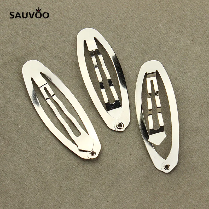 Sauvoo 20 шт./лот овальные BB заколки для волос Серебряный цвет DIY ювелирных изделий