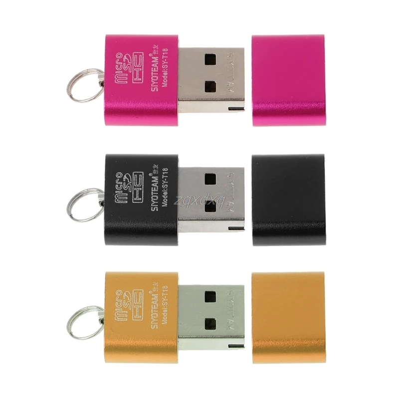 Портативный мини считыватель карт памяти из алюминиевого сплава USB 2 0 A Micro SD TF